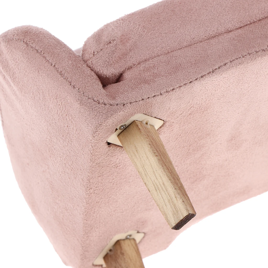 Wood Flannelette Sofa Chair Couch Model for 1:6 Dollhouse Miniature Furniture Living Room | Игрушки и хобби