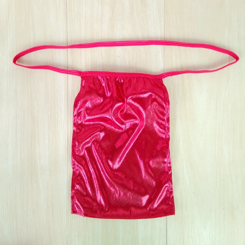 

2017 Male sexy backless thong string small aprons metallic color built-in loop