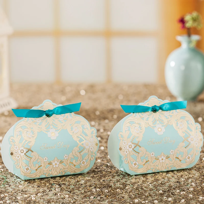 Новый голубой цветок бумажная ленты для свадебного украшения кружева помолвка