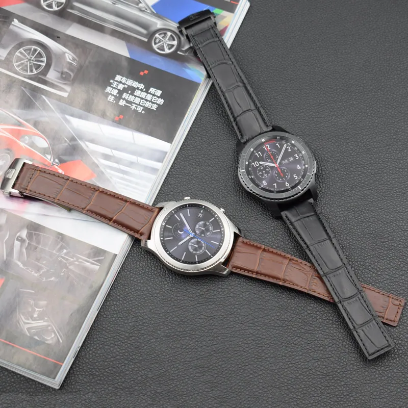 Ремешок из натуральной кожи для часов Samsung Galaxy ремешок с металлической застежкой