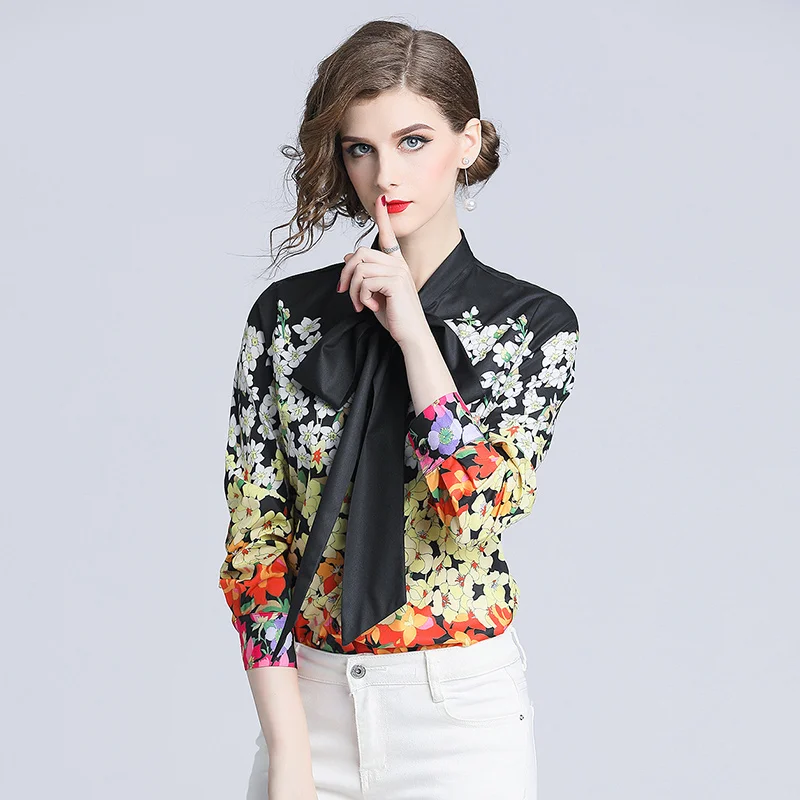 2019 Новая модная рубашка с длинными рукавами и Мозаичным принтом контрастного