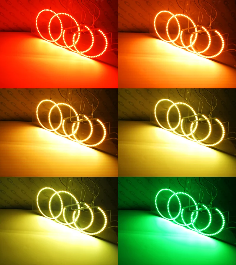 Для Toyota FORTUNER 2008 2009 2010 RF Bluetooth контроллер многоцветный ультра яркий RGB светодиодный angel eyes Halo Кольцо Комплект