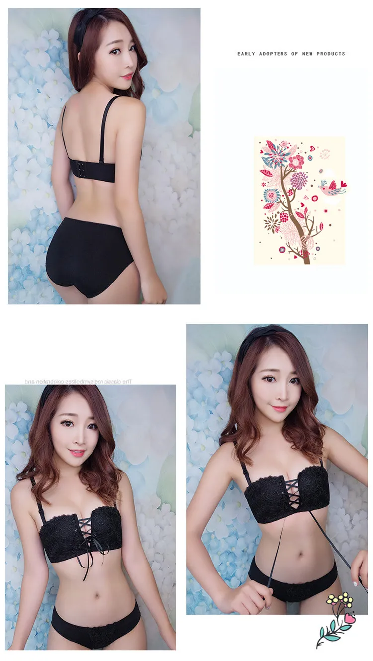Модные женские туфли Push Up Bra для Для женщин нижнее белье без косточек тянуть веревку бюстгальтеры Кубок ABC сексуальный бюстгальтер белье Регулировка Intimates