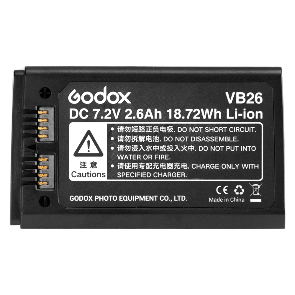 Godox оригинальный V1 перезаряжаемый литиевый аккумулятор VB26 2600 мАч для круглой