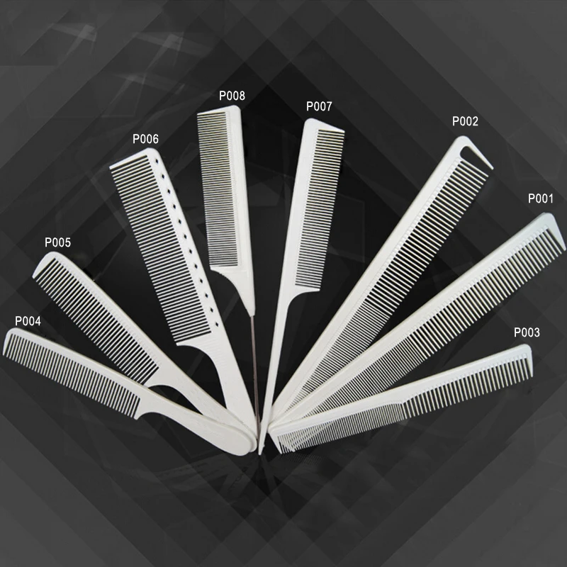 Белый Цвет углерода хвост гребень для парикмахера 1 шт. парикмахерские