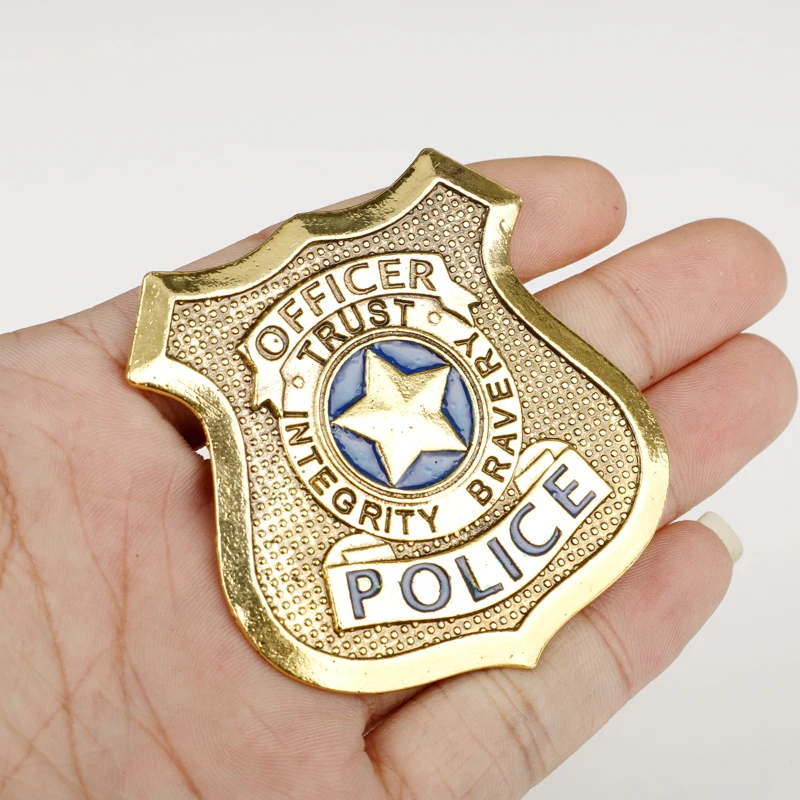 

3D Animation Rabbit Judy Enamel Pin Police Officer Clothes Shirt Jeans Brooch Badge Charm Pins Metal Brooches for Women