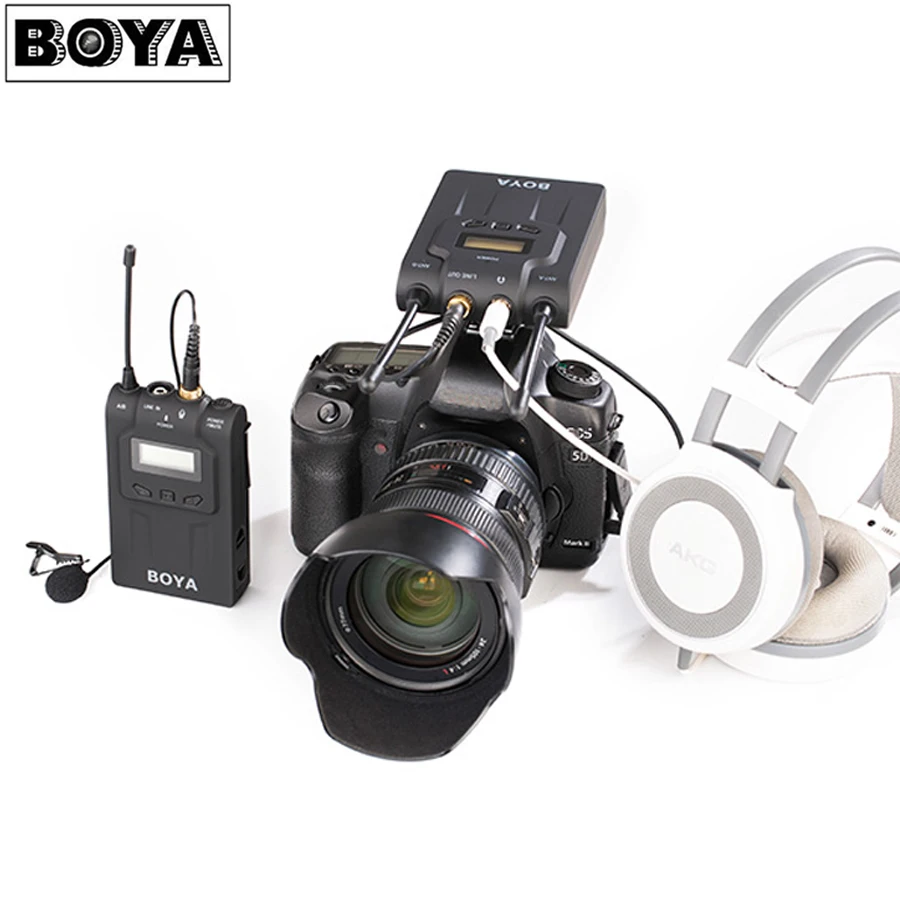 Всенаправленный петличный микрофон BOYA BY WM6 UHF ультра высокочастотный 48 каналов