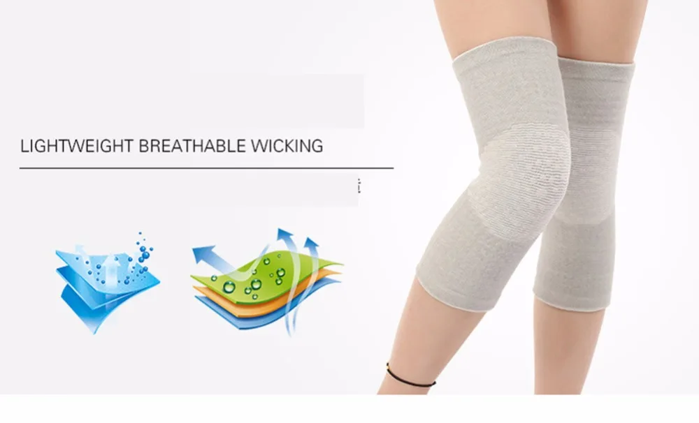 1 пара 2 шт. высокоэластичный дышащий бамбуковый угольный бандаж на колено