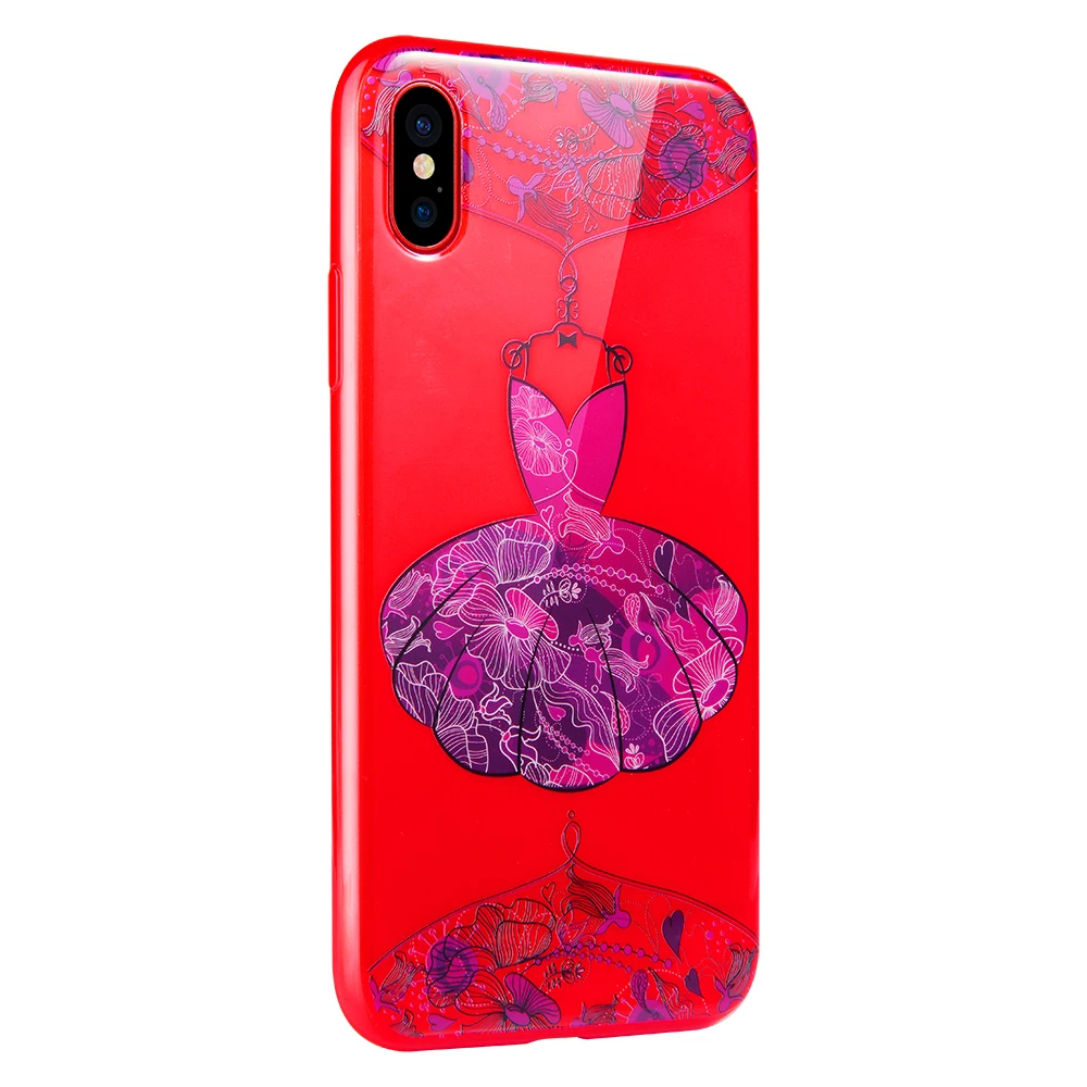 High Quality SULADA 3D Relief Little Dress Series Phone Cases For iPhone X soft TPU Back Cover 5.8&quot for Apple Protective Case |