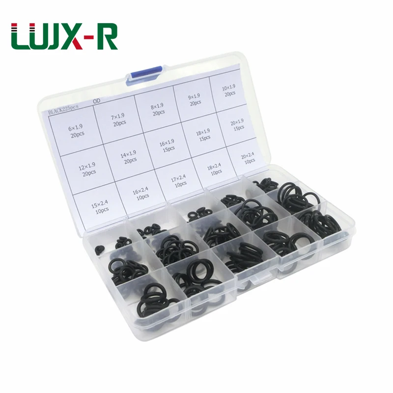 LUJX R 225 шт. кольцо втулка резиновое уплотнительное набор Orings из NBR шайба
