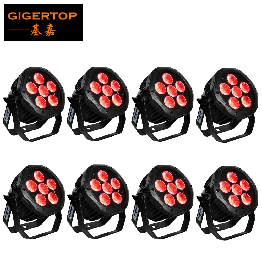 TIPTOP 8 шт. 6x18 Вт IP65 Водонепроницаемый 12X18W 6in1 Светодиодный прожектор на батарейках