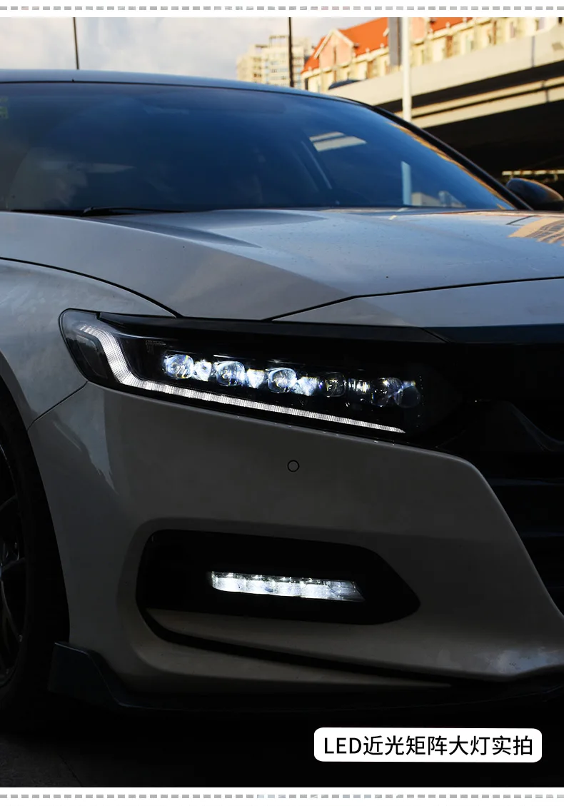 АКД Автомобиль Стайлинг фара для Accord фары- Accord светодиодный фонарь DRL все светодиодный источник света авто аксессуары