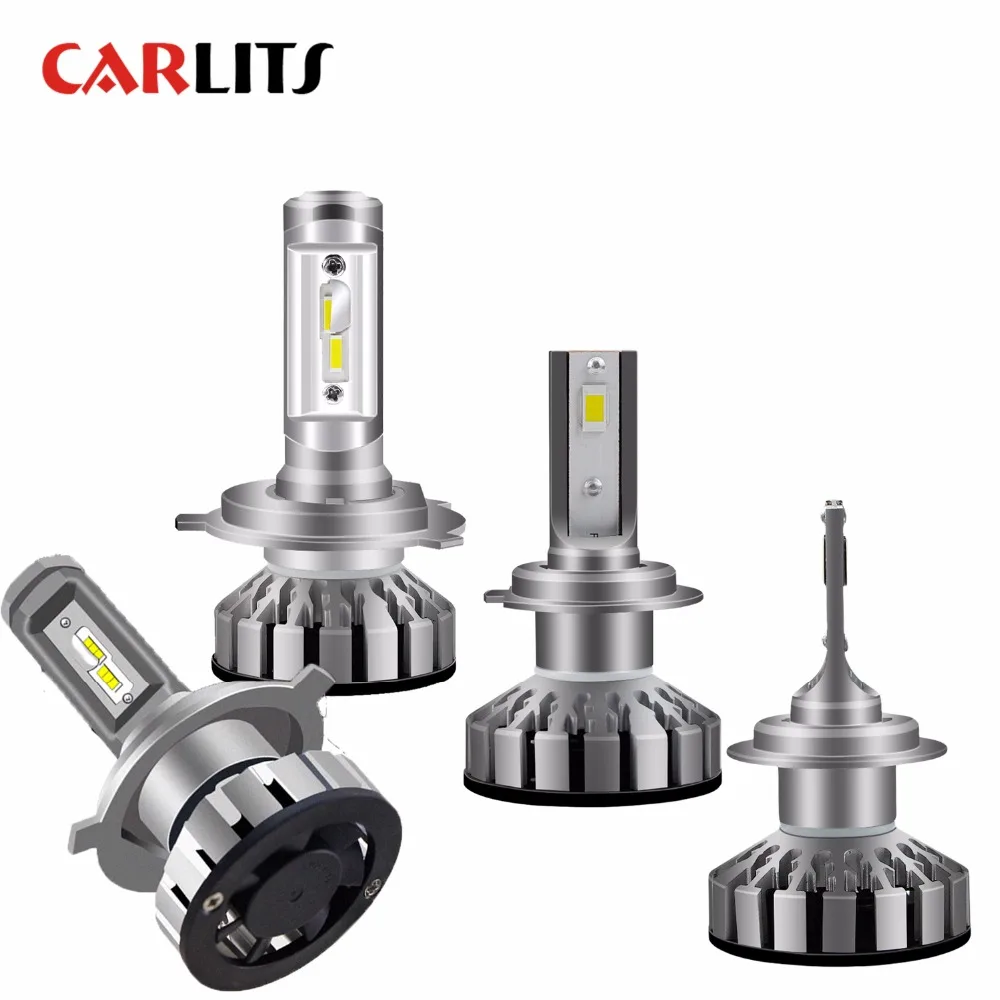 Светодиодные автолампы CARLITS 2 шт. 50 Вт H4 H7 H1 H3 H8 H9 H11 9003 9005 9006 9012 HB2 HB3 HB4 HIR2 12 В лм|h7 led car