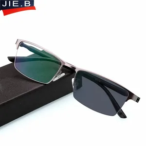 Очки солнцезащитные фотохромные для мужчин и женщин, сплав TR90, Пресбиопия, с диоптриями, с футляром