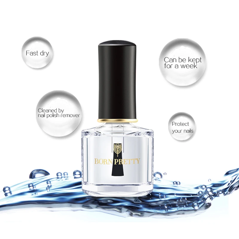 BORN PRETTY Fast Dry Top Coat 6 мл Полупостоянный лак для ногтей масло маникюра Лак