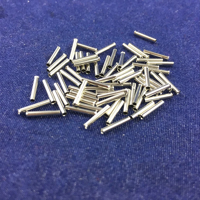 100 шт. 22 AWG трубчатая голая клемма из медного сплава обжимной разъем Изолированный