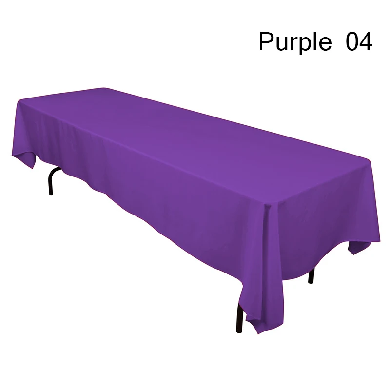 Purple 10 шт./лот полиэстер бесшовная скатерть круглая Праздничная скатерть дешевые квадратные скатерти для свадебный стол Overaly - Цвет: Purple