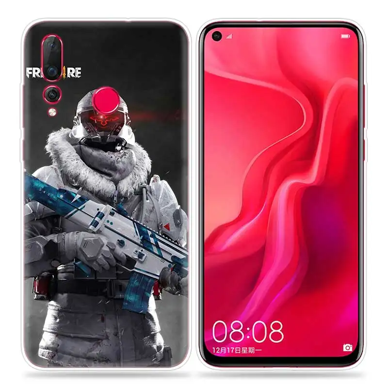 Free Fire Cartoon Ultra-thin Case for Huawei Honor 20 10 8S 8A 8C 8X Play 20i V20 Lite Pro Y9 Y7 Y6 Y5 Cover Fundas