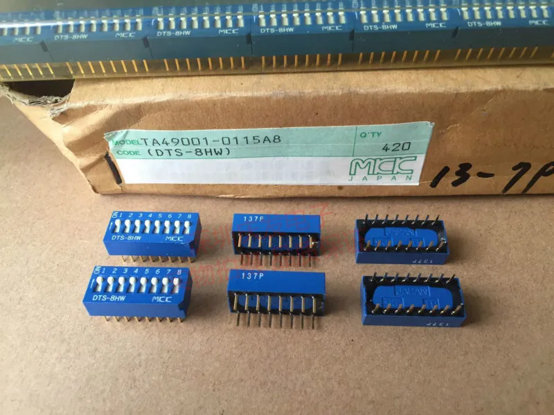 Оригинальный новый 100% вставить 8 битный клавиатуры переключатель DTS 8HW 2 54 мм Шаг 8P