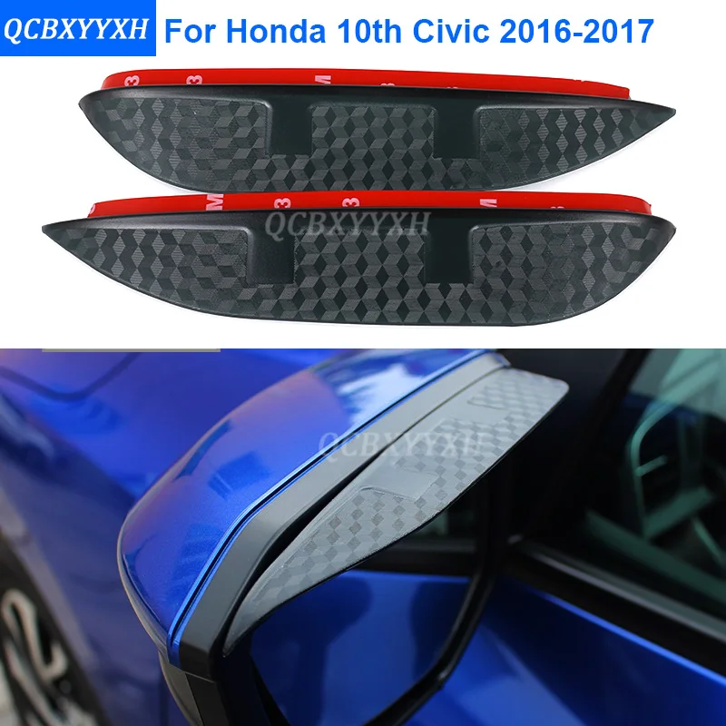 Автомобильный Стайлинг углеродная крышка зеркала заднего вида для Honda 10th Civic 2016