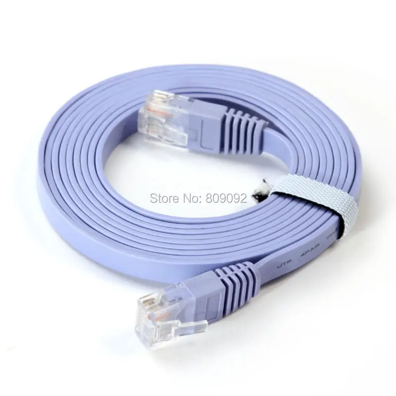 Высококачественный новый CAT6 RJ45 кабель плоский UTP 10/100/1000 Мбит/с Ethernet сетевой для