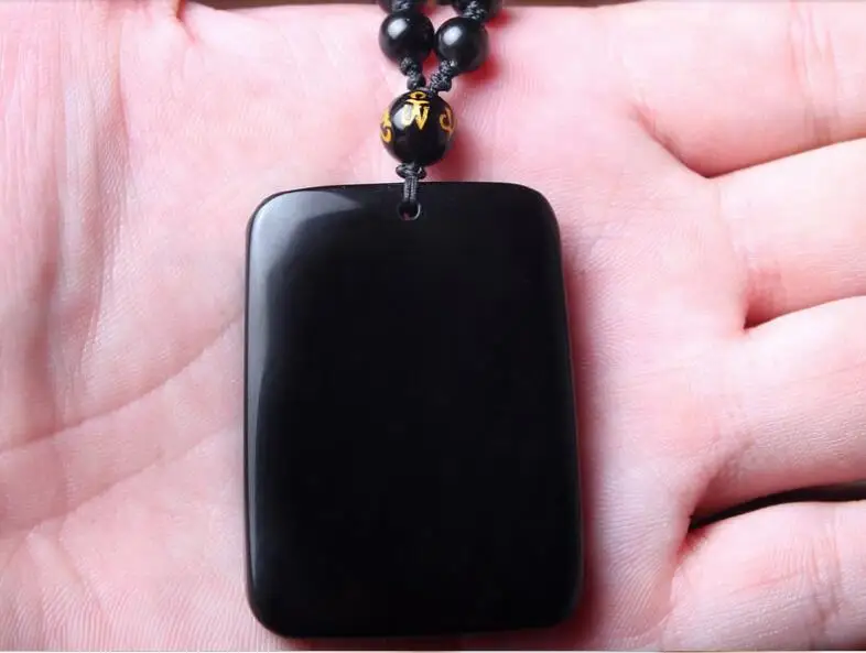 Подвеска из бусин в виде головы Будды черного обсидиана для изготовления