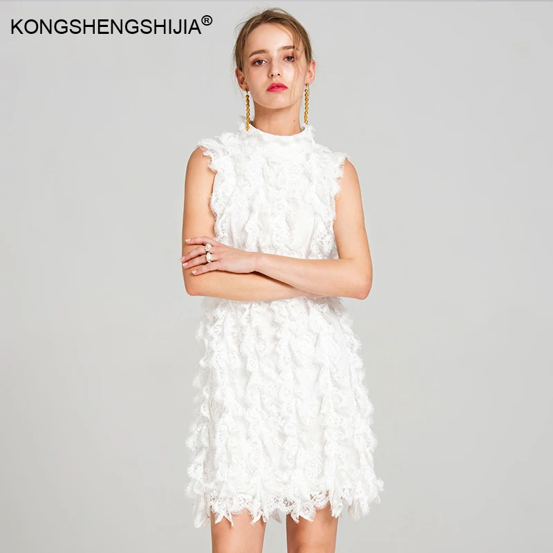 2017 последняя летняя женская мода со стоячим воротом без рукавов ТРАПЕЦИЕВИДНОЕ