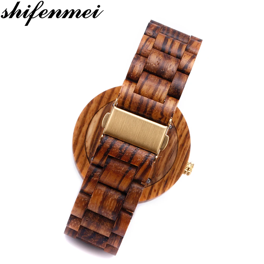 Shifenmei S5510 Брендовые мужские деревянные часы Мужские Женские водонепроницаемые с