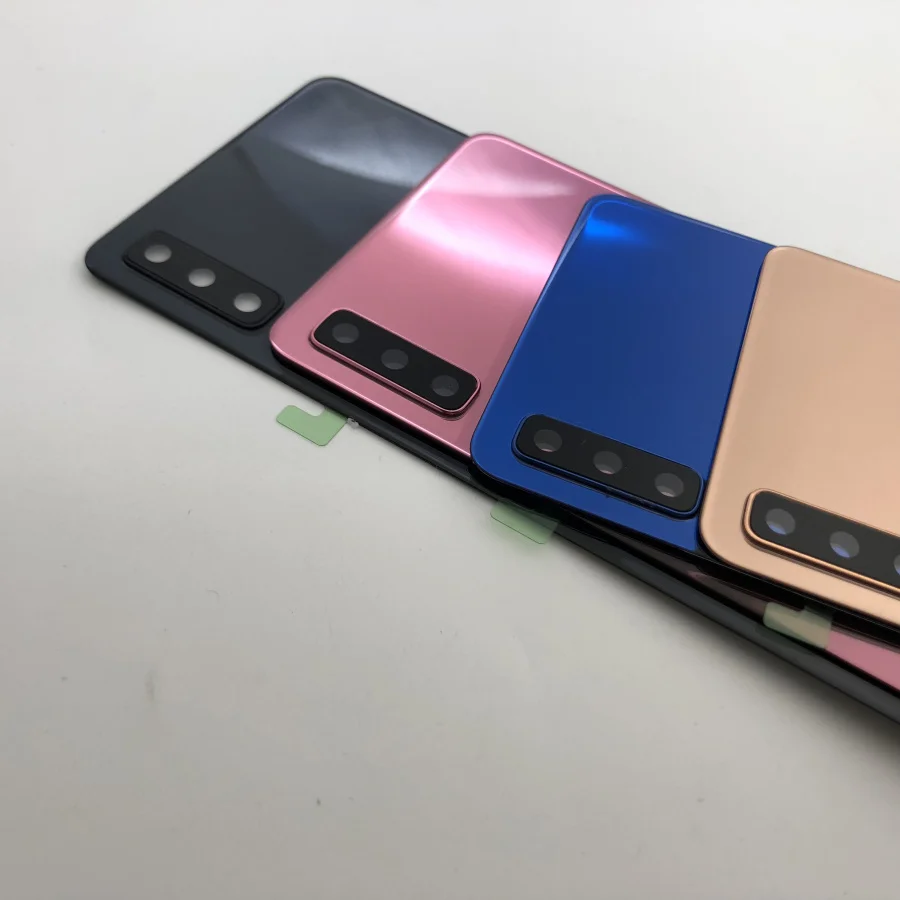 Оригинальное заднее стекло для samsung Galaxy A7 крышка батареи A750 чехол A750F SM-A750 задняя дверь корпус стеклянная панель Замена