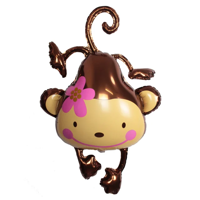 Бесплатная доставка фольги воздушный шар Средний в виде обезьяны для вечеринки |