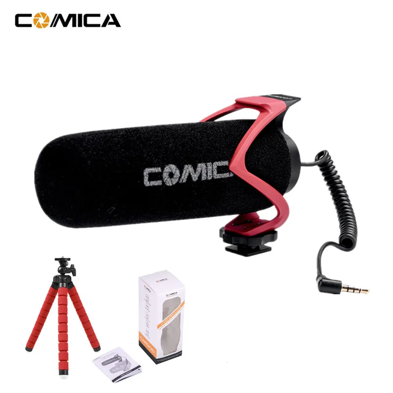Comica на камеру видео микрофон VS Rode MicVideo Go shartgun микрофон для iPhone samsung huawei DSLR камера Nikon Canon адаптер Pentax Fuji