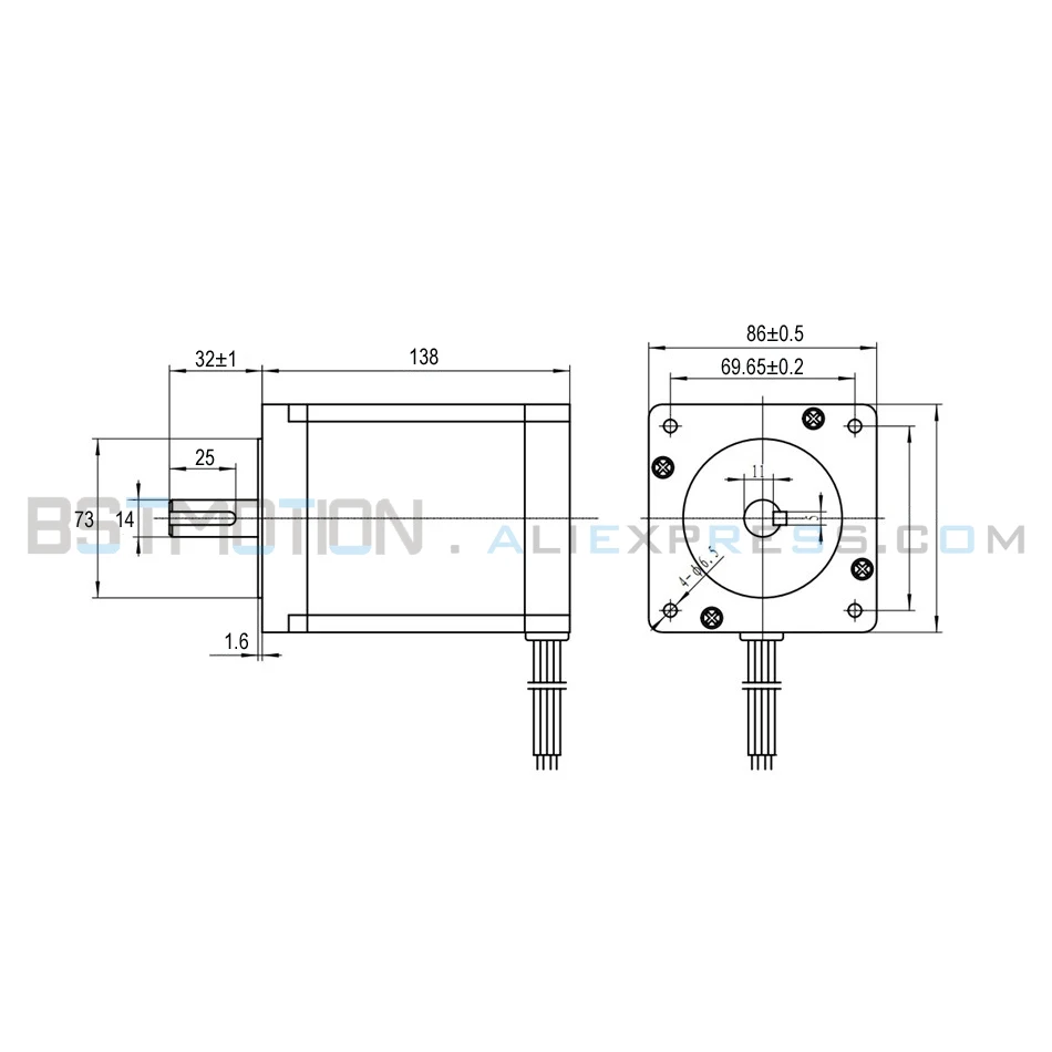 Сервомотор Nema 34 86HB250 118B + HB860H с замкнутым контуром Гибридный Драйвер 2 фазного