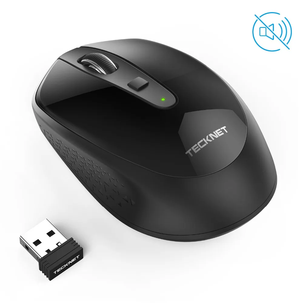 TeckNet беспроводная мышь 2000 dpi регулируемая 2,4 GHz эргономичная мышь USB 2,0 приемник оптическая компьютерная мышь для ноутбука PC мышь