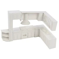 abwe best sale doll house miniature toy house cabinet kitchen furniture molds home decor kit