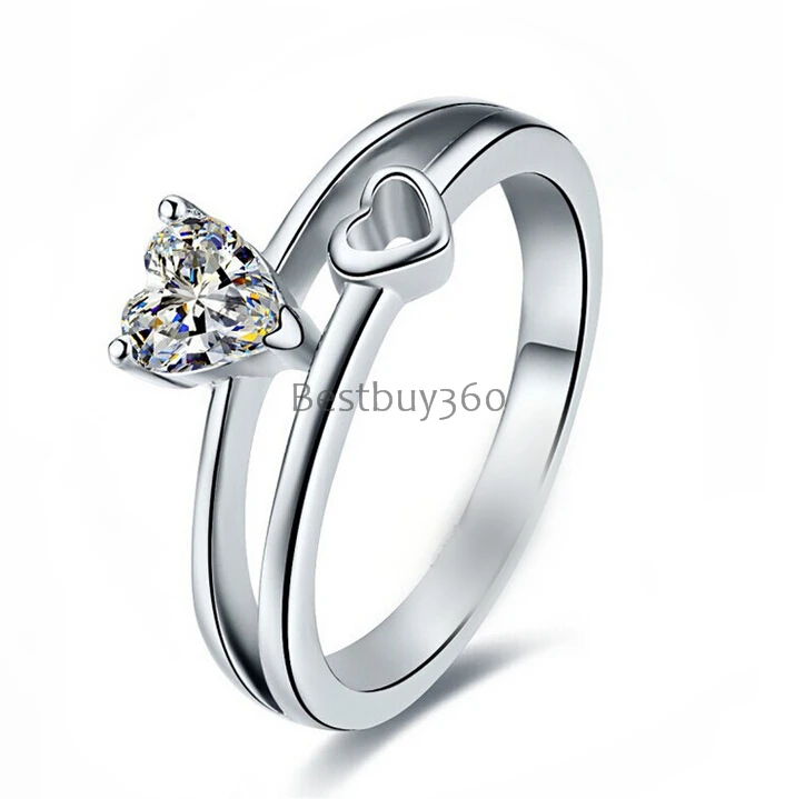 0.5ct 3 зубцов кольцо из стерлингового серебра 925 пробы SONA Диамант Кольцо женское