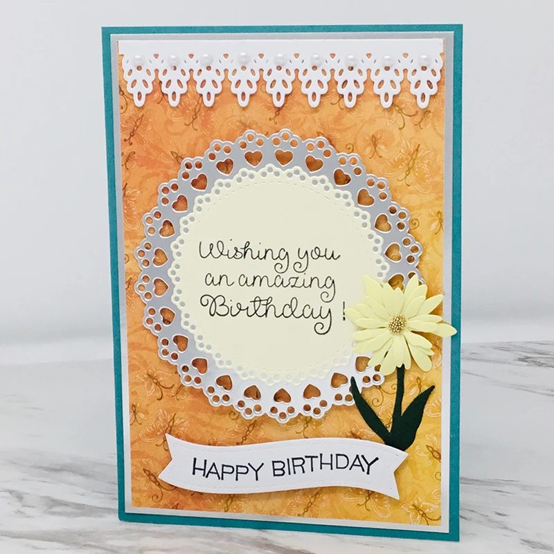 Трафареты в форме сердца Nicole Design металлические режущие штампы трафареты для