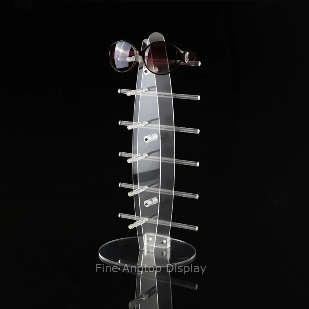 Jewelry Organizer Stand 6 Pair Luxury Acrylic Sunglasses Eyeglass Glasses Frame Rack Display Sheet