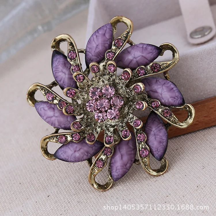 2018 новая брошь и булавка ювелирные изделия Модные Разноцветные большие цветы
