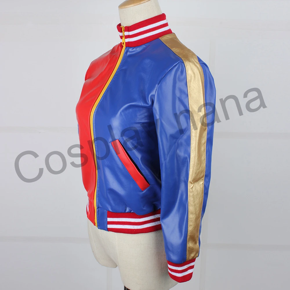 Куртка из искусственной кожи с вышивкой отряд самоубийц Харли Куинн Топ костюмы