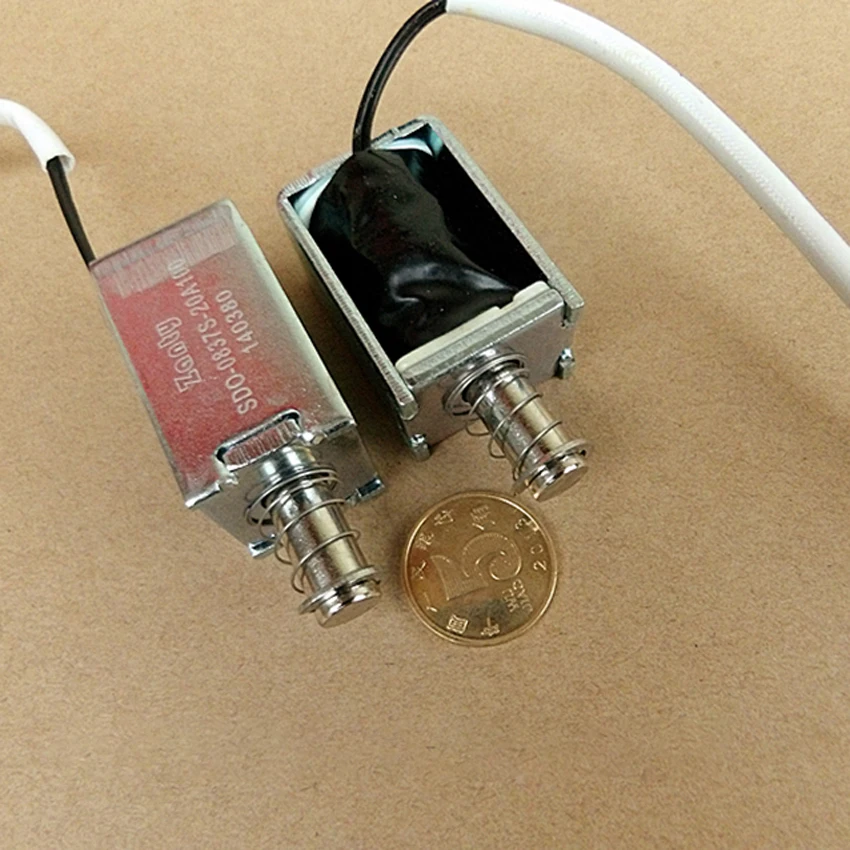 1PC Through-type impact-type push-pull DC24V 0.25A DC electromagnet 0837S Magnetic Materials without screw hole | Обустройство дома
