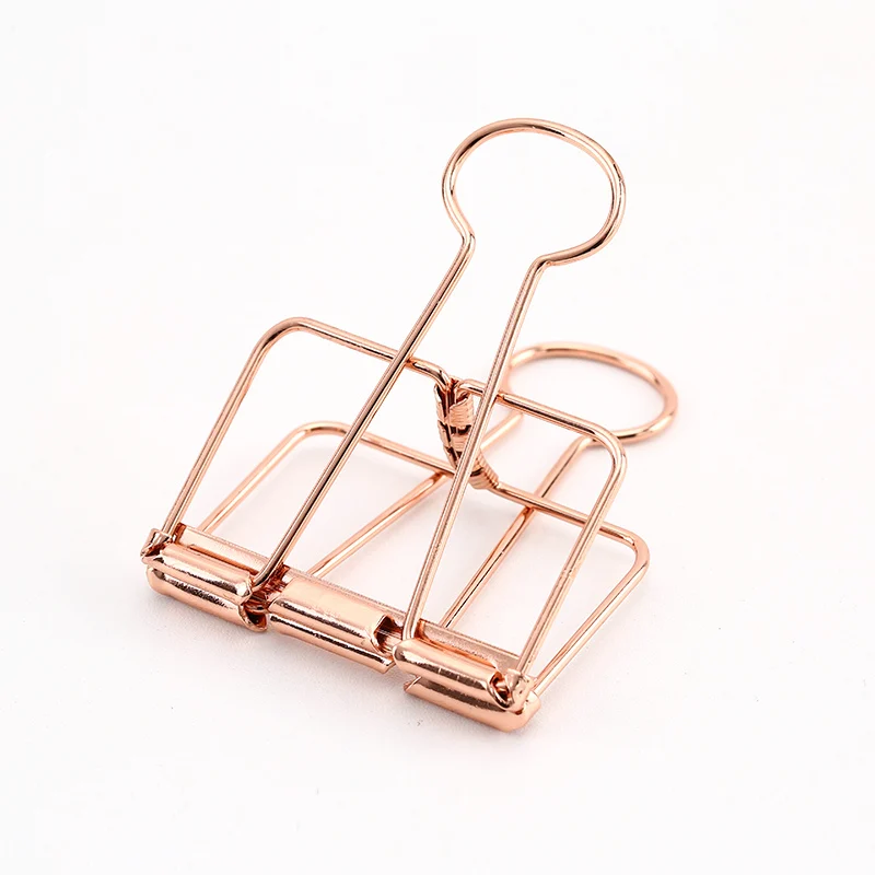 Rose L Mr Paper 8 Colors 3 Sizes Ins Colors Gold Sliver Rose Green Purple Binder Clips Large Medium Small Office Study Binder Clips - Цвет: Rose L