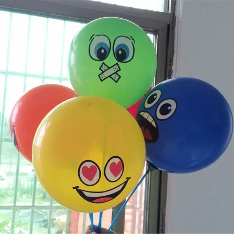 Милые надувные водушные шары CCINEE с принтом Больших Глаз и смайликом латексные
