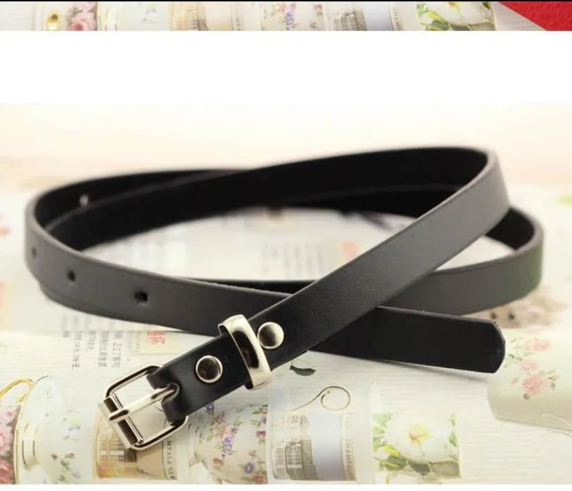 Женский ремень из искусственной кожи модный винтажный черный и красный с