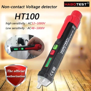 Бесконтактный детектор напряжения HABOTEST HT100; AC12  1000V Бесконтактный испытательный карандаш, электроскоп