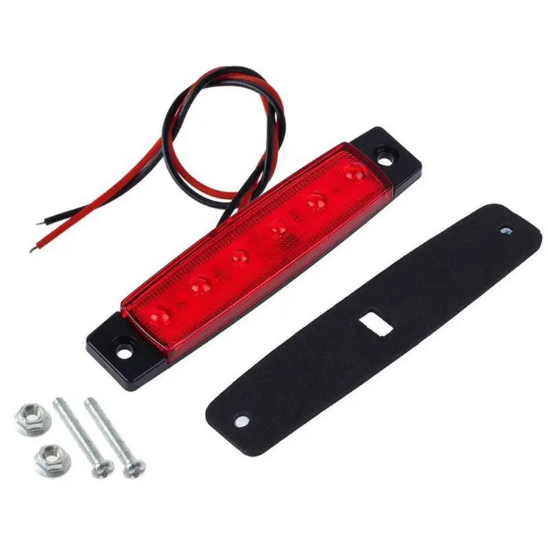 10 шт. 6LED/pc Авто сигнальный индикатор Боковой габаритный фонарь задние фонари зазор задние фонари для автобус, грузовик, фургон караван RV грузовик