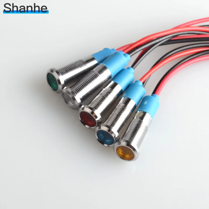 6 мм светодиодный индикатор светильник 3 Вт 5 в 12 В 24 постоянного тока 220V