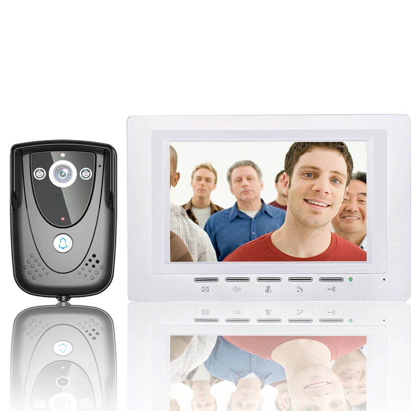 

7 Inch Video Door Phone Doorbell Intercom Kit 1-camera 1-monitor Night Vision
