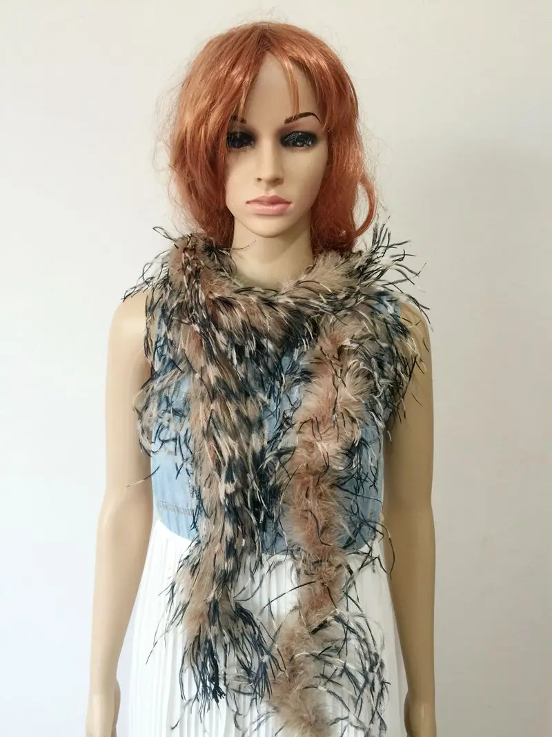 Новое поступление 2 ярдов/партия Роскошные несколько Цвета страуса боа из перьев