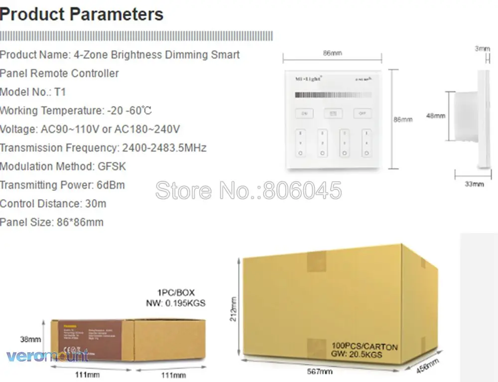 Miboxer FUT036 регулятор яркости DC12-24V 10 А регулируемая яркость для светодиодной ленты с 2,4G беспроводной сенсорный пульт дистанционного управления Поддержка Wi-Fi