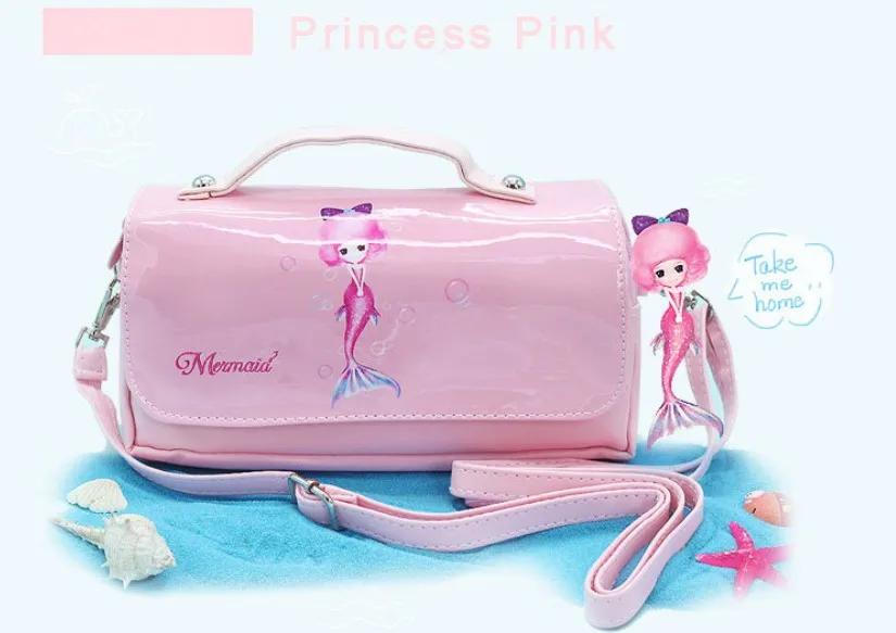 Pink Kawaii Русалка пенал; Забавный Принцесса пенал ручка коробки сумка для девушек большого размера устойчивые школьные принадлежности подарок - Цвет: Pink